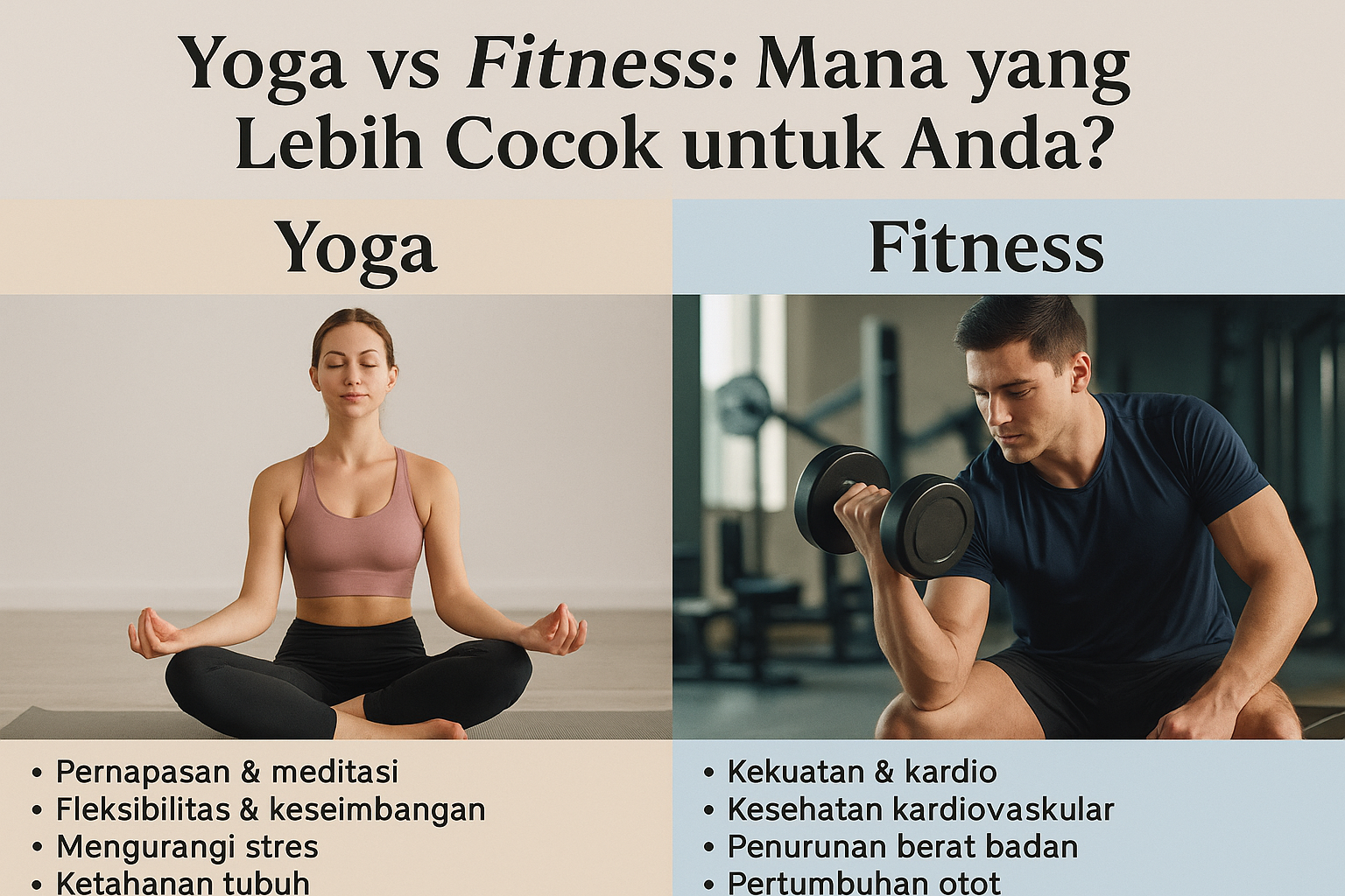 Yoga vs Fitness: Mana yang Lebih Cocok untuk Anda?
